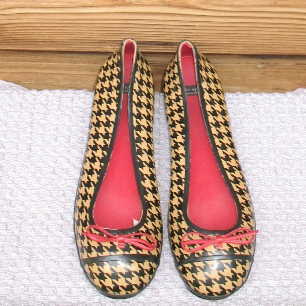 Kate Spade Rubber Rain Flats